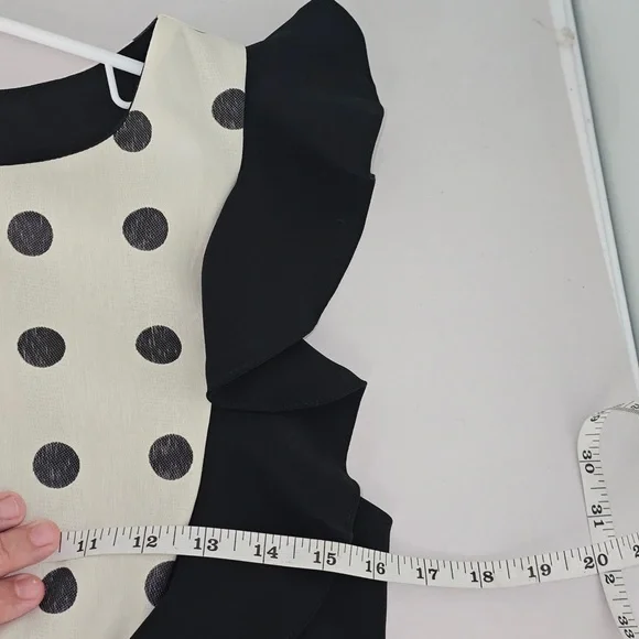 Eva Franco Polka-dot Black, white dress size 8  has the pine up girl rockabilly - Picture 6 of 9